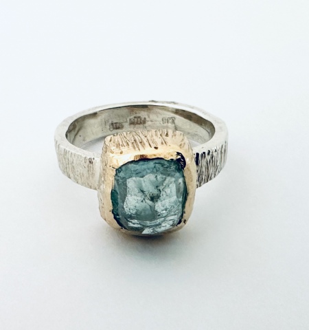 Pale Green Tourmaline Ring