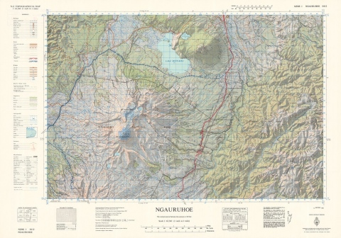 Vintage Ngauruhoe Map 1968