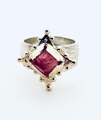 Pink Tourmaline Jewel Ring