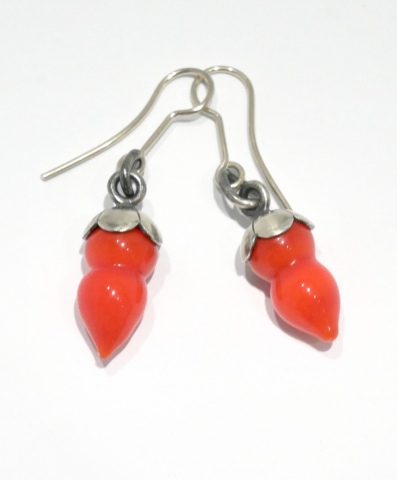 Orange Berry Earings